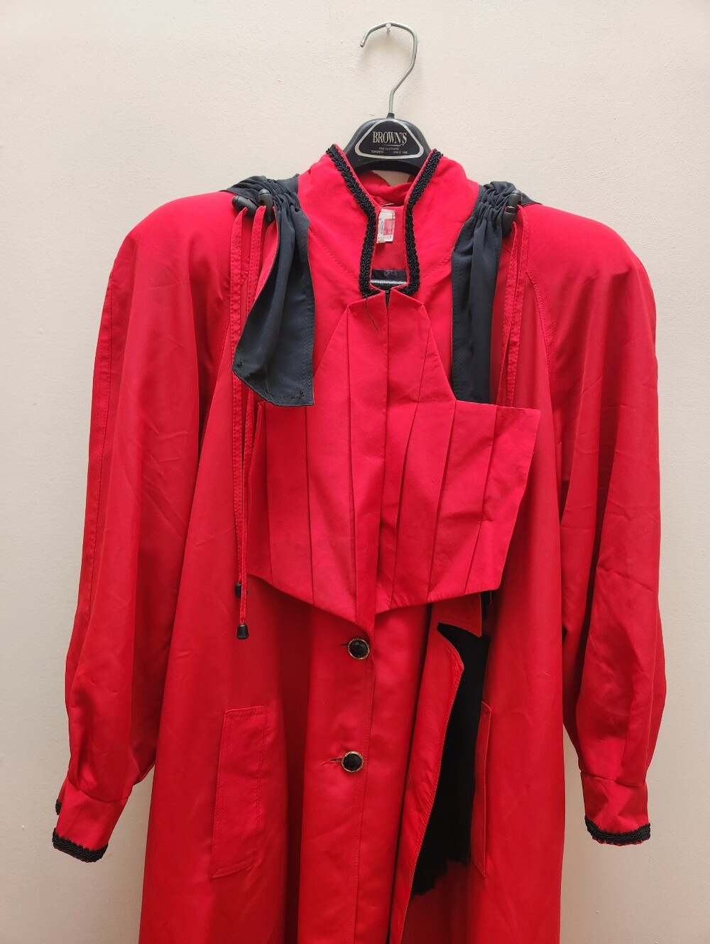 Vintage Red Rain Coat Size L